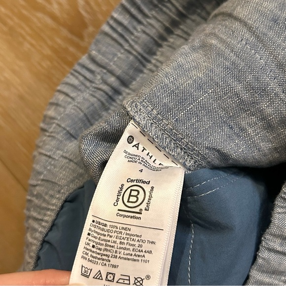 Athleta Retreat Linen High Rise Chambray Jogger - Picture 8 of 9